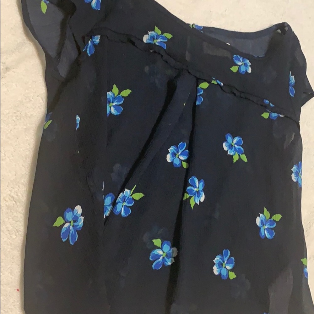 hollister blue layering coverup with flowers